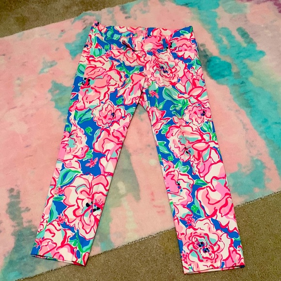 Lilly Pulitzer Pants - Lilly Pulitzer, pink and blue floral pants, 6